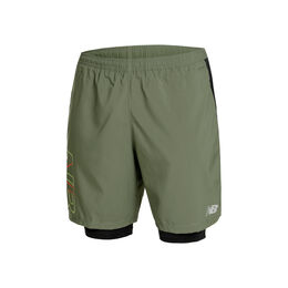 Vêtements De Running New Balance Printed Accelerate pacer 7in 2in1 Shorts